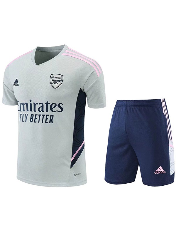 Arsenal training jersey sportswear uniform men's soccer shirt football short sleeve sport gray top t-shirt 2022-2023